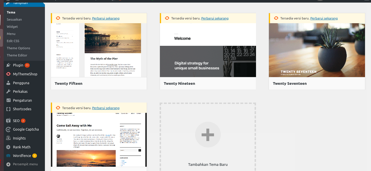 tema defaul wordpress
