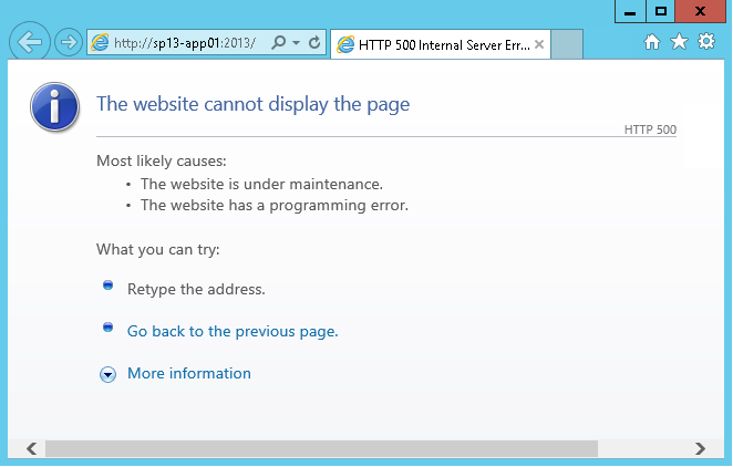 Error 500